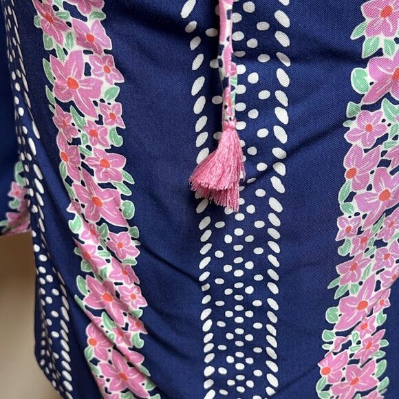 NWT Southern Tide  Mackenzie Blue Night Off-Shoulder Top Sz XS - Picture 6 of 6